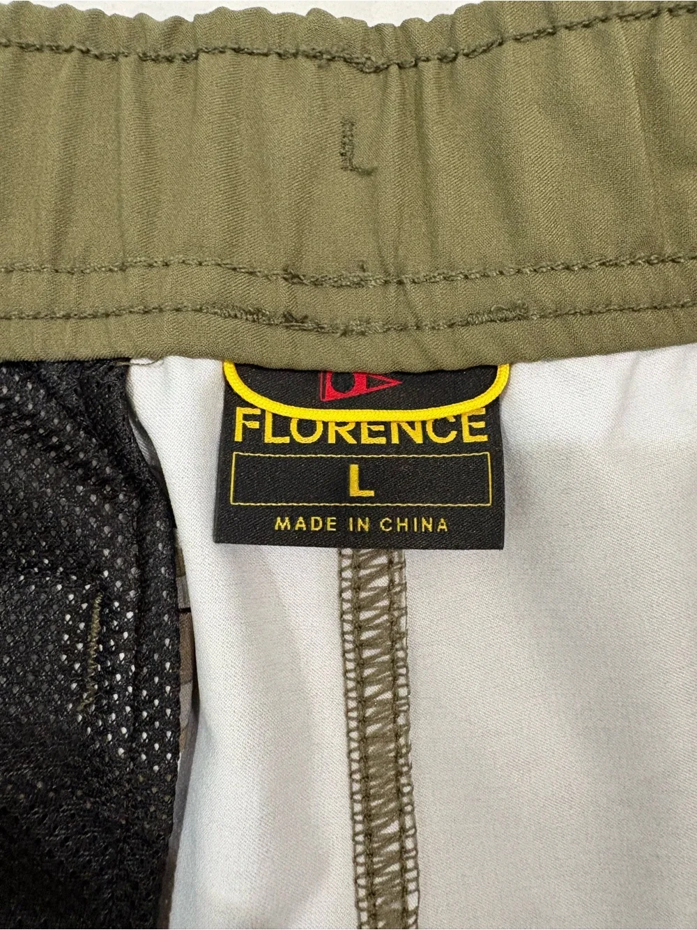 Men's Olive Camo Swim Trunks with Drawstring- Florence Surf